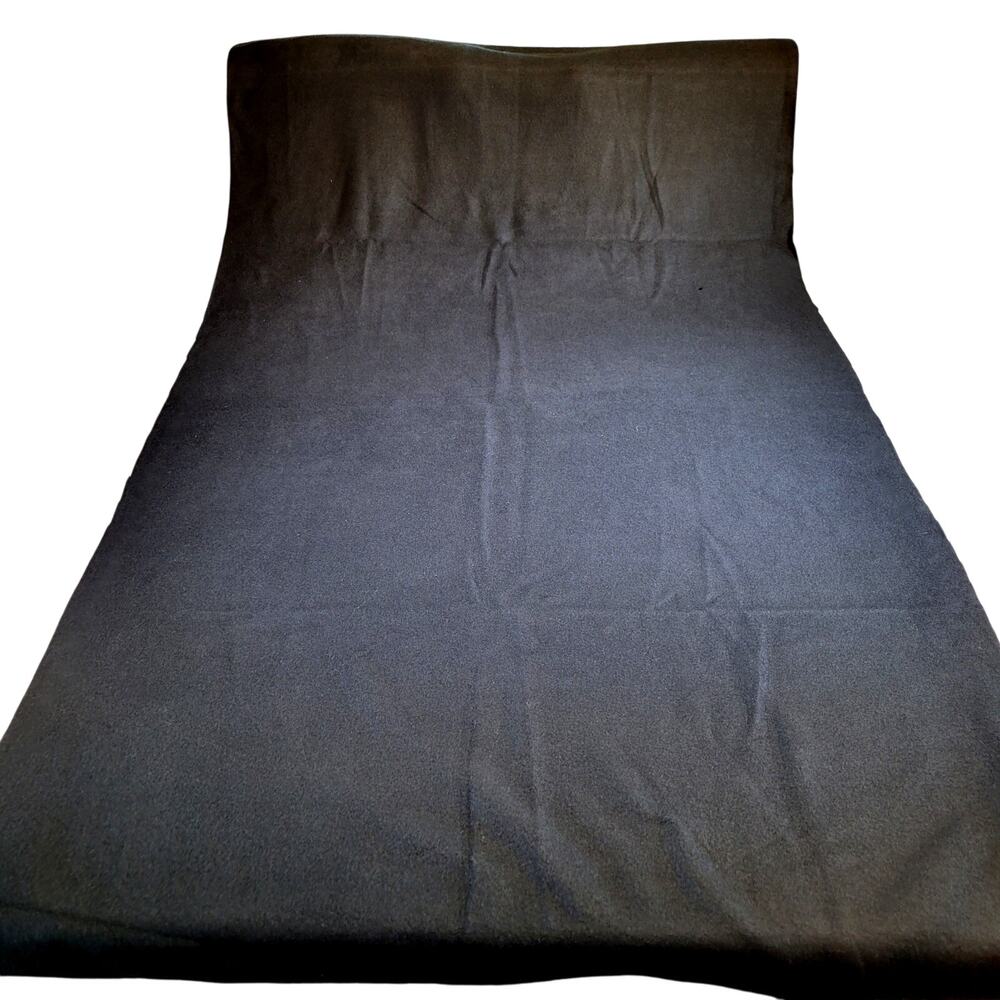 Black Fleece Fabric 62 x 35" Soft Warm Material for Craft Sewing Unbranded